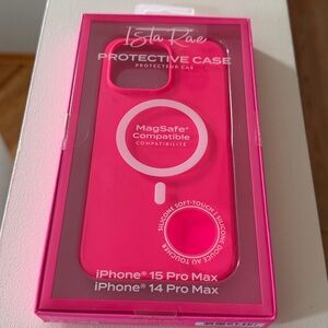 Brand new”IslaRae”iPhone 15 or14 Pro Max,MagSafe,silicone phone case.Color-pink💕